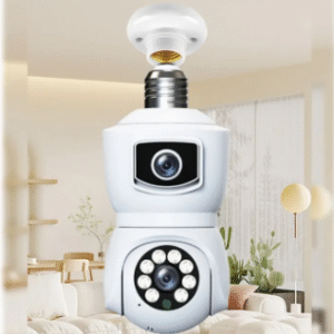 Dual Lens HD 1080P WiFi Wireless Bulb Home Security IR Camera